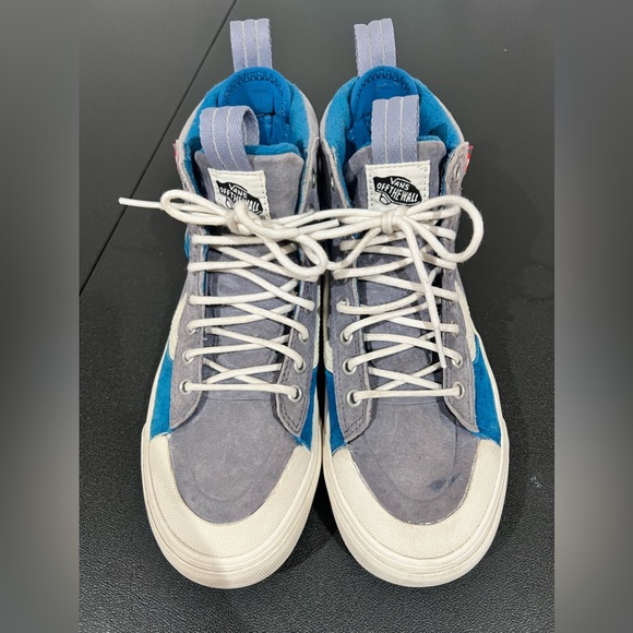 Unisex Vans Blue Sk8 High Top Shoes - Picture 3 of 10